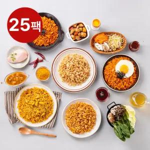 (혼합)흑닭 더 시즌 닭가슴살 볶음밥 저당 볶음밥 200g 5종(카레+찜닭+샤브샤브+비빔밥+불닭) 25팩