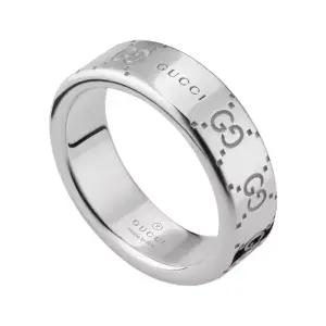 (선물포장) 구찌 유광 실버 6mm 시그니처 반지 814720 8106