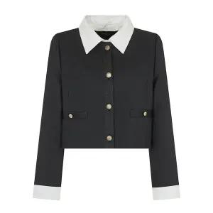 [케네스레이디](대전신세계)[BYLYNN] 키토 배색 카라 자켓 EWJKOC0100