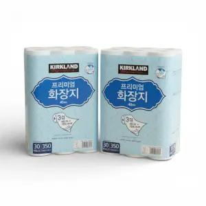 커클랜드 프리미엄 3겹 코스트코 무형광 물에잘녹는 화장지 40m 60롤