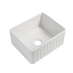 도자기싱크볼 개수대 사각 24인치 플랫 인테리어 610X459X255mm 빈티지 주방 교체용