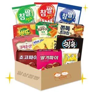 일상점빵 인기만점 대용량 갑과자 간식 박스 세트 12p(쌀과자 파이세트/개별포장)