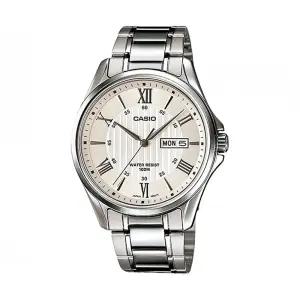 카시오 MTP-1384D-7A 남성 라운드 아날로그 메탈 손목 시계