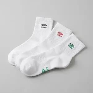 [엄브로] 자수로고 쿠셔닝 3PACK 미드 삭스 UR123CSC12WHT