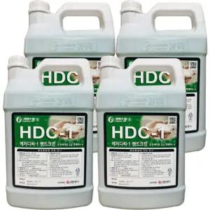 코머스켐 핸드크린 HDC-1 3.75L 손세정제 대용량 핸드워시 고급 물비누 4개