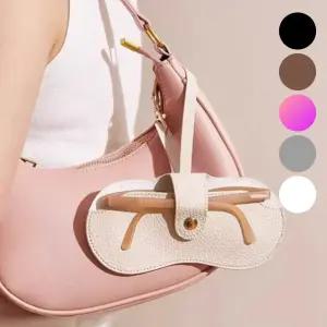 안경 케이스 선글라스 보관 파우치 휴대용 자석클립 고정 PU 가죽 안경집 5컬러