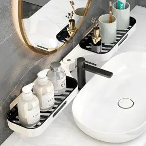 코스픽 접이식 무타공 물빠짐 선반 샴푸 바디워시 정리거치대