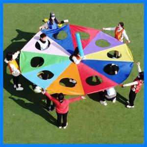 어린이 게임 무지개 낙하산 장난감 2-6M 두더지 두더지 어린이 놀이 재미있는 야외 놀이터 팀 빌딩 운동 활