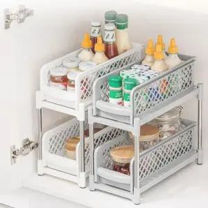 싱크대 주방선반 슬라딩 DY-536 싱크인 선반 다용도선반 틈새 싱크대선반장 진열장23단선반 조립식선반