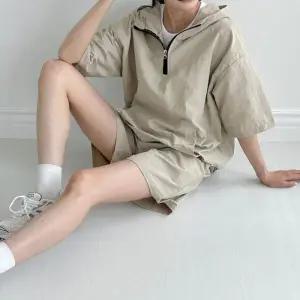 여성 상하의 후드 트레이닝세트 여름 아노락
