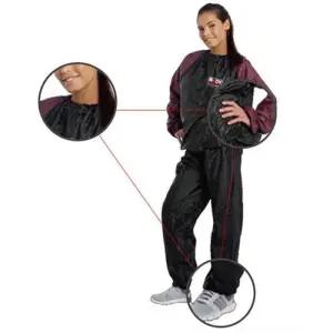 밴딩 땀복 1P 세트 상의 S-M 하의 사우나 바디스컬쳐 슈트