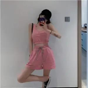 나시 헬스 상하세트 스포츠 요가 여성용 크롭 운동복