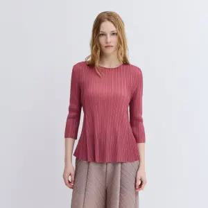 [플리츠미](의정부점)어반 퍼프 7부 슬리브 플리츠 티셔츠_EPTSS026007