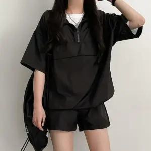 여성 데님 셋업 뷔스티에 러블리 원피스 아노락 세트 반집업 레이어드 반팔