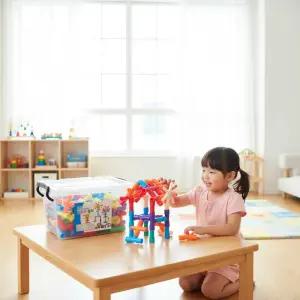 유아 창의력 발달 파이프 블럭 어린이 조립 놀이 교구
