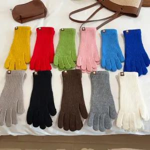 겨울 장갑 니트 핑거홀 손가락 구멍 따뜻한 기모 방한 커플 롱 털장갑 스마트 오픈 터치