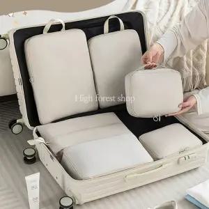 하이숲 여행용 이중압축파우치 6종세트 압축팩 방수파우치 캐리어 이너백 수납가방