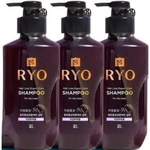 려 자양윤모 9ex 두피케어 샴푸 지성두피용 400ml x3개