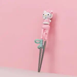 [홈앤키즈]산리오 더스틱 맥스 스텐 젓가락 1단계 헬로키티 여아 어린이 키티 교정용 교정젓가락 단체선물