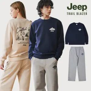 지프 JEEP 26SS 최신상 트레일블레이저 맨투맨+팬츠 총 2종 세트 남녀공용