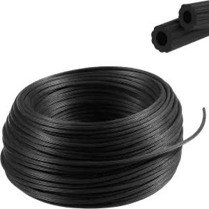 IMengjbang 328피트 창문 스크린 스플라인 도어 리테이너 블랙 교체 및 설치용 고무 코드 수리