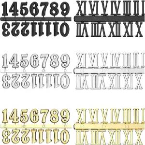 수리 부품 교체용 시계 액세서리를 위한 아라비아 숫자 및 로마 핸드 쿼츠 DIY 디지털 번호가 포함된 6피스