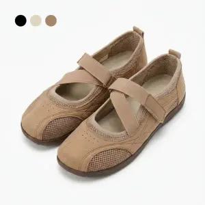 페조 여성 메리제인 메쉬 플랫슈즈 밴딩 스트랩 PZSL-LUX-6531