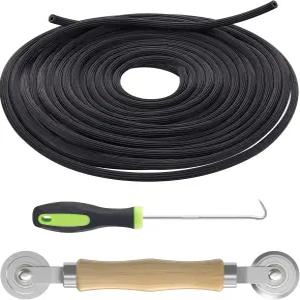 화면 수리 키트 - 롤러 0.14인치 x 32.8피트 스플라인 도어 윈도우 교체 및 설치를 위한 분리 후크를