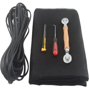 ZemHome 블랙 유리 조절식 스크린 메쉬 도어 수리 키트/펫 파티오 포트 스크린/저장소