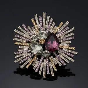 지르코니아 화려한 패션브로치 쿠빅 칼라 불꽃 옷핀 오리지널