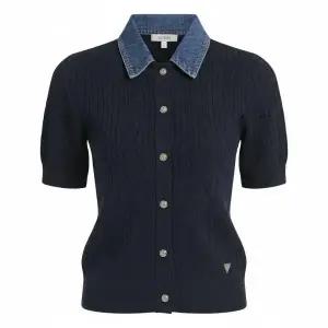 게스 26SS 데님 카라 스웨터 가디건 여성용