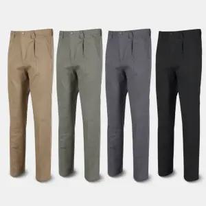 [아즈바이]남성 통큰 스판 사계절 면바지 TEXP1 중년 원턱