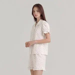 [오르시떼](의정부점)여성 H001 로젤 반소매 파자마 세트