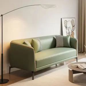 원룸 가죽 소파 미니 레트로 2인용 푹 팔걸이 소형 거실 카페