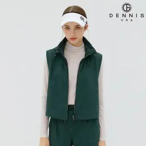 [데니스골프][DENNIS] 26SS신상 여성 스윙 풀집업 크롭베스트 그린_HD5SLVT292