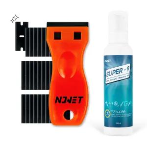 슈퍼나인 스티커 페인트 제거제+스크래퍼 리필날 30개 세트