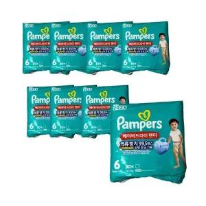 팸퍼스 2025 베이비드라이 팬티형 기저귀 6단계 240매