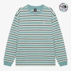 [노스페이스] [노스페이스 공식] NT7TR56C 남성 이지온 스트라이프 긴팔 티셔츠 JADE