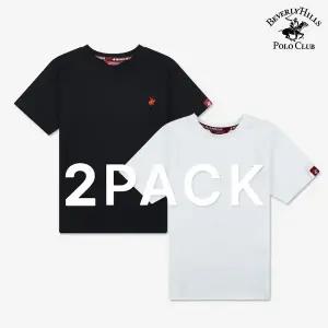 [버버리힐스폴로클럽][폴로클럽] 로고자수반팔티셔츠 2PACK