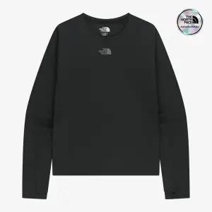 [노스페이스] [노스페이스 공식] NT7TR81J 화이트라벨 여성 스텝업 긴팔 라운드티 BLACK