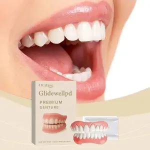 틀니 수정 세트 실리콘 상하 베니어 완벽 부착 편안한 착용감 임시 교정용 인공치아