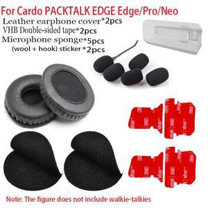 Cardo PACKTALK EDGE Edge Neo 오토바이 헬멧 인터콤 스피커 가죽 커버 마이크 스폰지 VHB 양면 테이프