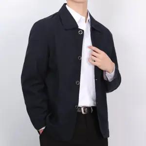 남성 트렌치 하프 코트 블레이저 자켓 스타일 간절기 캐주얼 아우터 2컬러