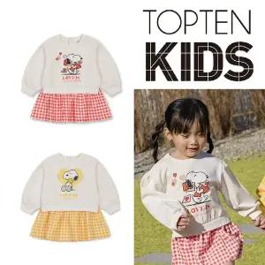 [탑텐키즈](의정부점)26년 SS (여아) 유아 [피너츠] 테리 레이어드 원피스 MOG2OO2301