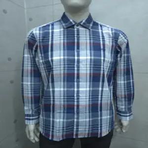 인디안웰메이드 남성 봄여름 린넨(마) 혼방 체크패턴 긴팔남방 셔츠 5 S 2329