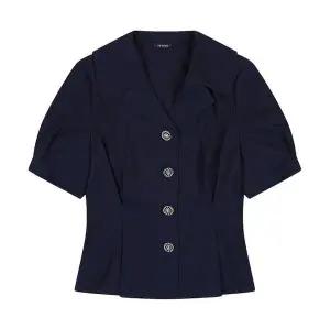 [미센스] 카라디자인 버튼 블라우스_MB44BLP103Z