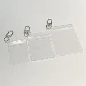 미니 pvc 지퍼백 키링 D고리 타공 열쇠고리 만들기 DIY 비즈 공예 재료 악세사리 키홀더 부자재 파우치