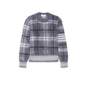 [톰브라운] 타탄 체크 모헤어 크루넥 풀오버 122423707