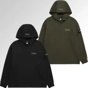 [내셔널지오그래픽](대전신세계)우븐 배색 포인트 디자인물 후디(세미오버핏) N241MHD230