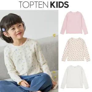 [탑텐키즈](의정부점)(여아) 골지 립 티셔츠 MKG2TS2002